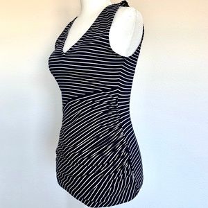 Banana Republic navy blue striped tank